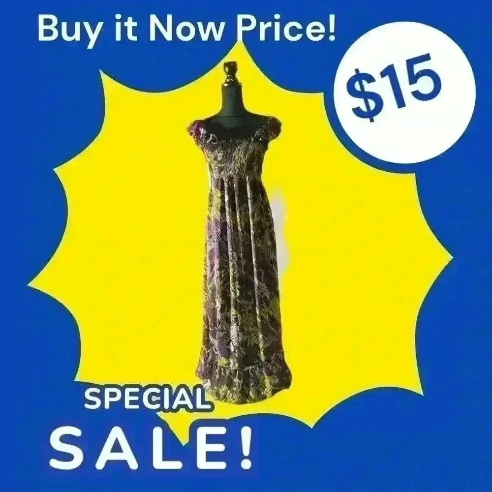 Clearance Item- Additional discount not avail. NY Collection Maxi Dress Size L